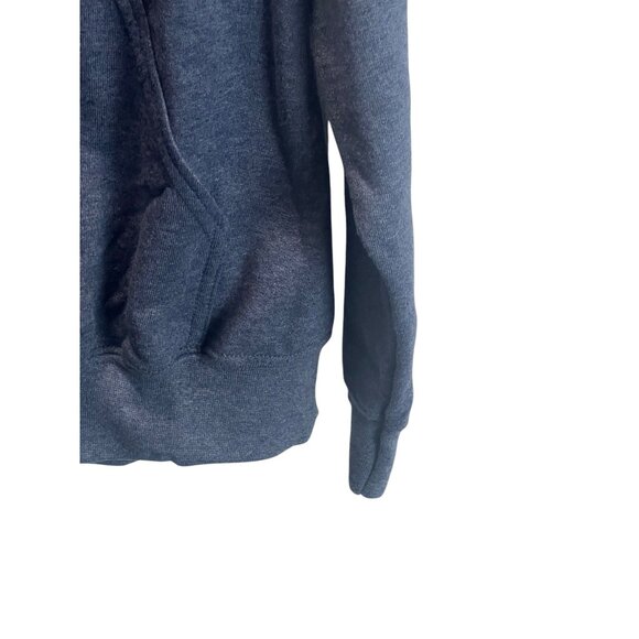 Gildan Heavy Blend Spider Volleyball Graphic Hoodie Blue Gray M Oversized Casual - Picture 7 of 10